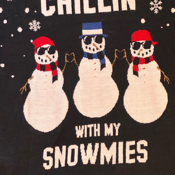 XL Well Worn Chillin' With My Snowmies Ugly Holiday Christmas Sweater - Picture 2 of 11